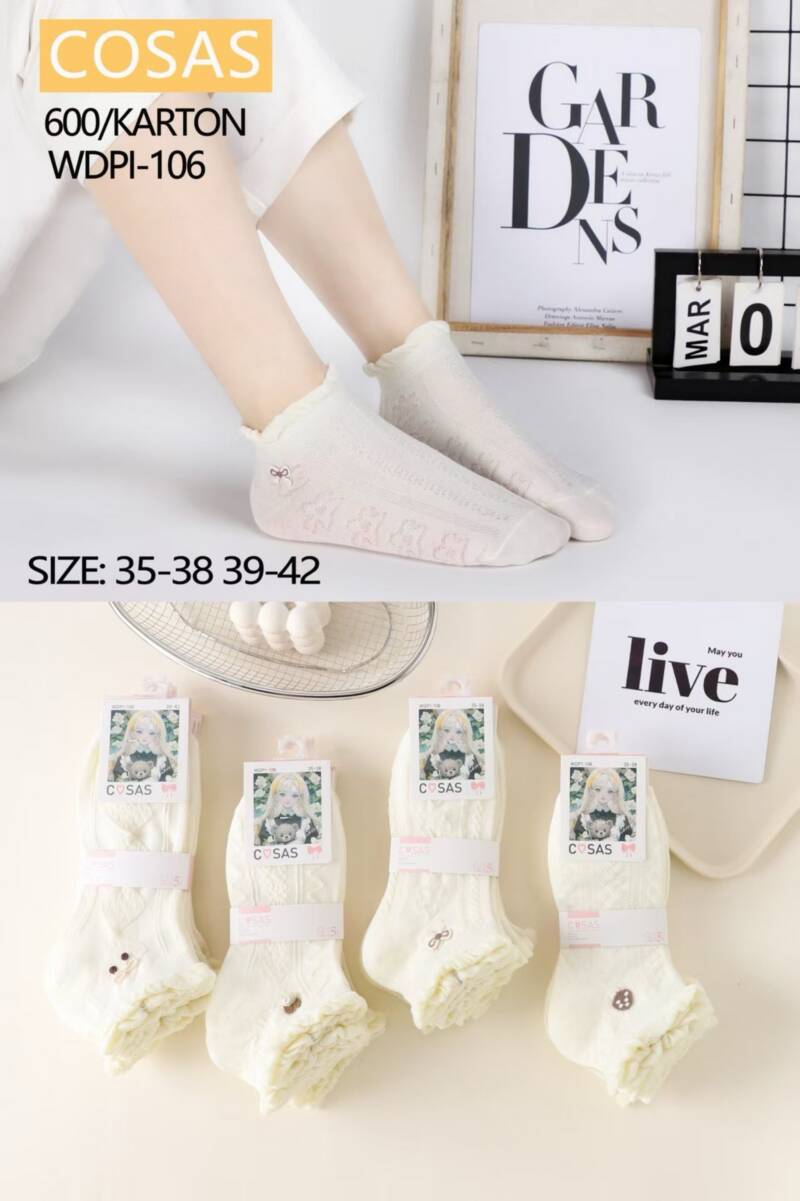 Skarpety damskie Roz 35-42, Mix kolor Paczka 40 szt 1